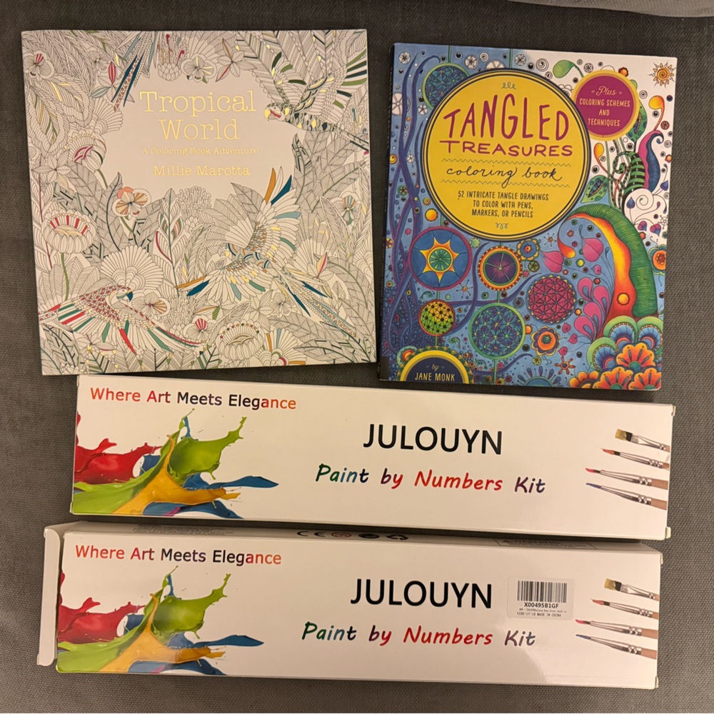 Paint by Numbers + Coloring Books